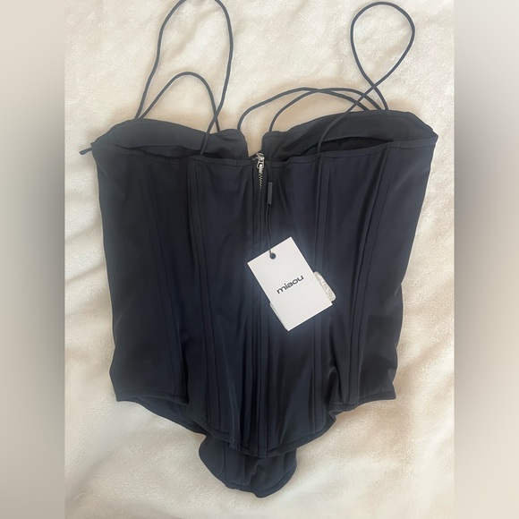 Miaou Black Aphex Corset Tank S *BNWT* - Picture 2 of 6